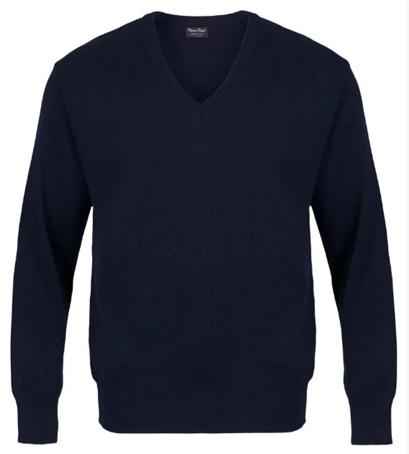  Franco Ponti V-Neck Jumper 50/50 Navy K01